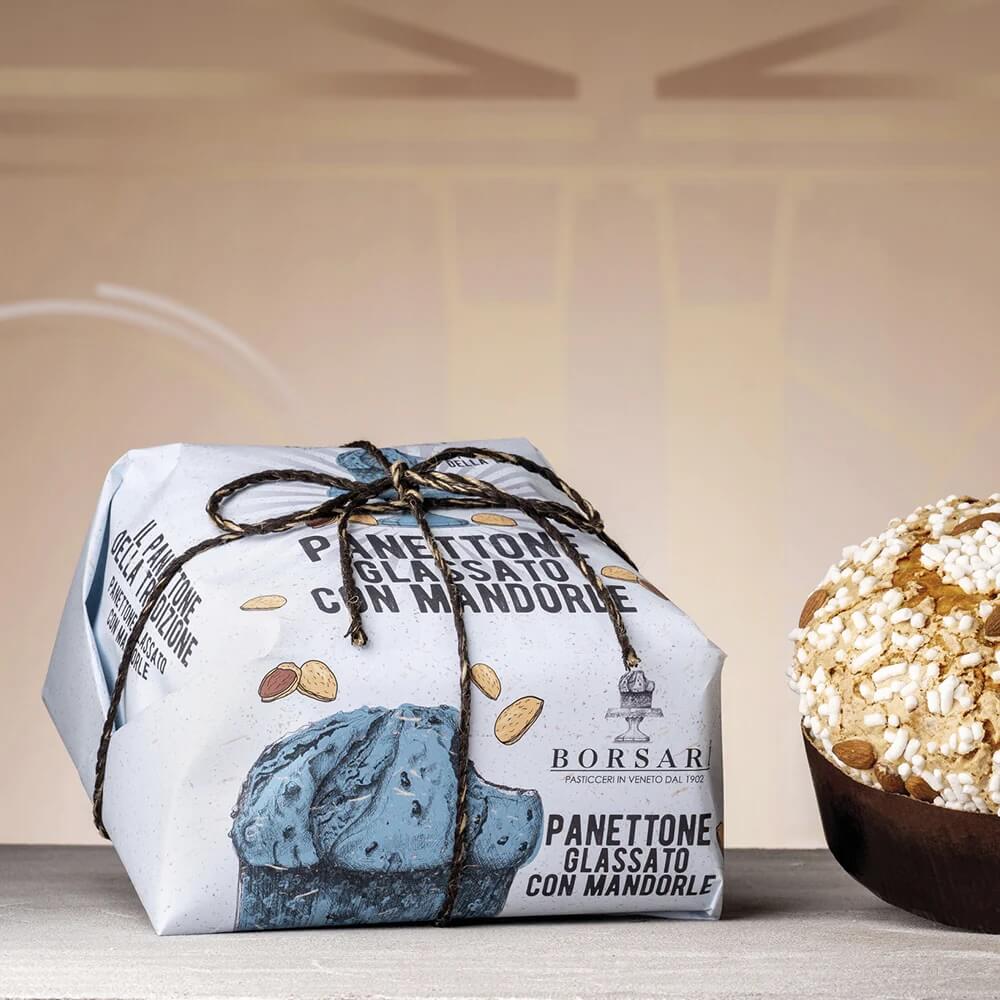 Almond Glazed Panettone - Mandorlato (1000g) - Borsari Panettone Monaco - 40min Delivery