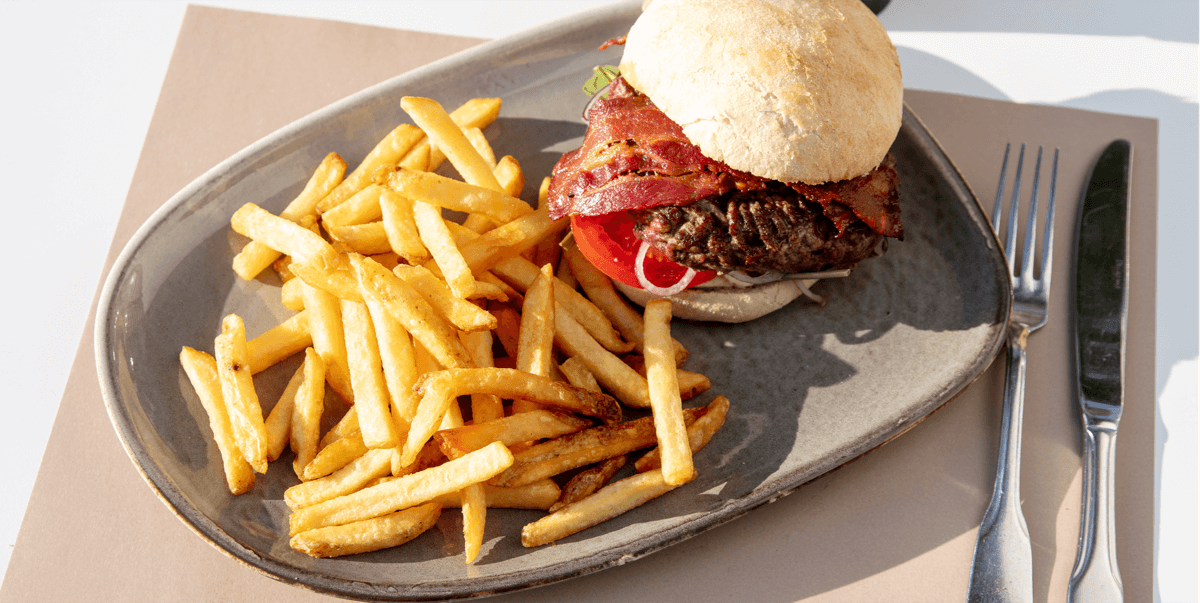 Bacon Cheese Burger - La Note Bleue | Beachside Dining Delivery in Monaco