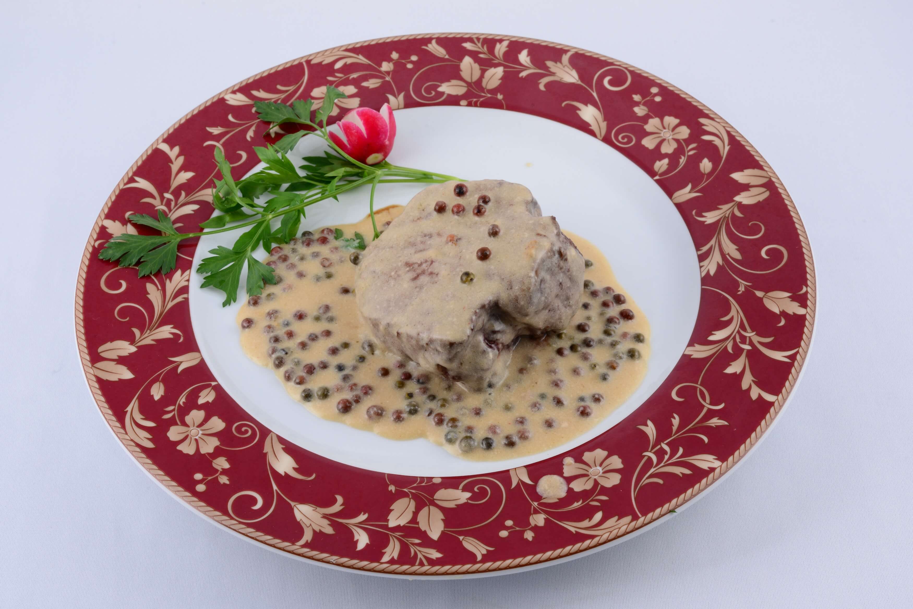 Beef Fillet with Pepper - Le Sans Souci | French Cuisine Delivery in Monaco