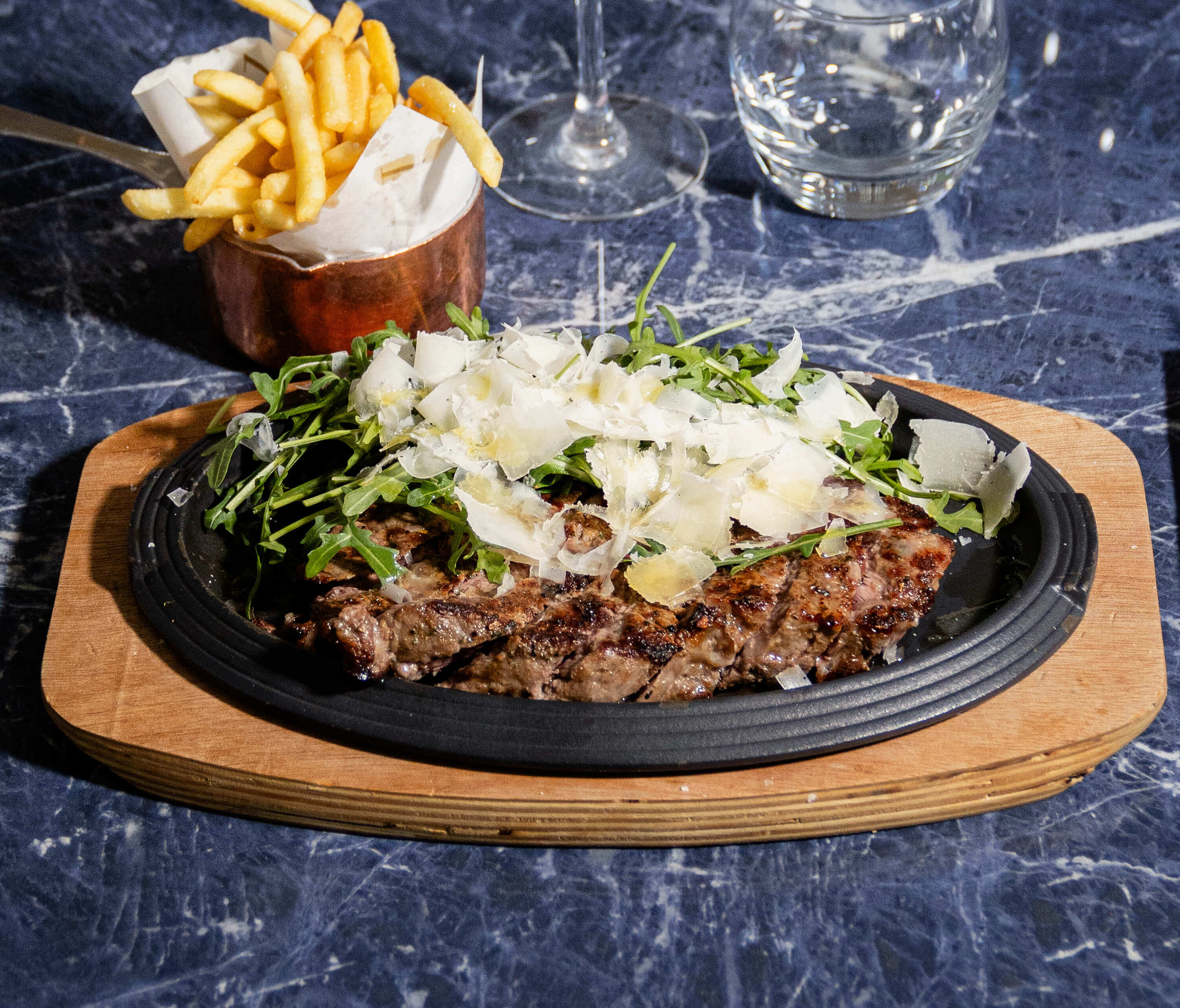 Beef Tagliata Rocket and Parmesan with Mashed Potatoes - Avenue 31 | Mediterranean Cuisine Delivery in Monaco
