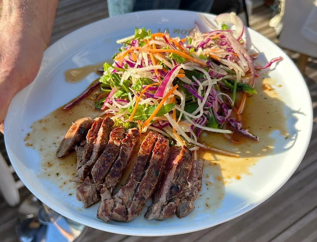 Beef Carpaccio (180g) Thai Salad - La Note Bleue | Beachside Dining Delivery in Monaco