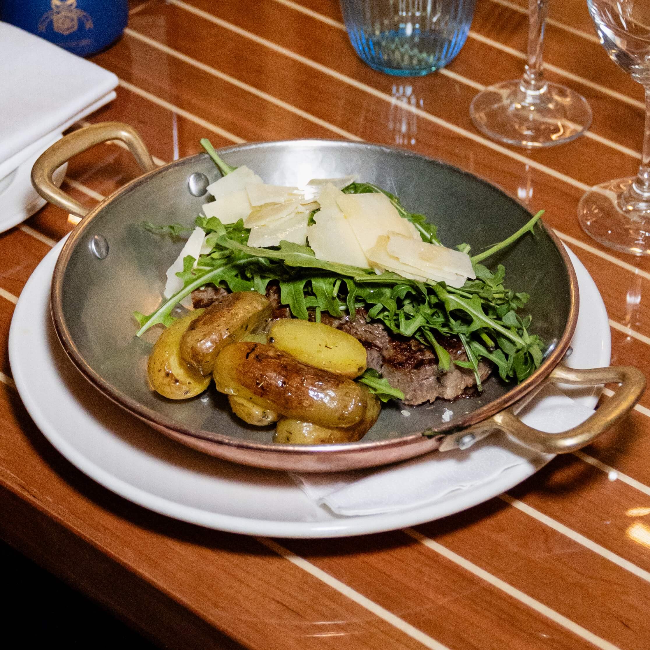 Black Angus beef tagliata, roquette and grana - La Saliere | Italian & Mediterranean Food Delivery in Monaco, Cap-d'Ail