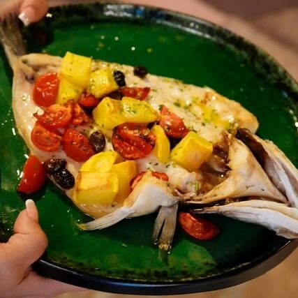 Branzino Al Forno Con Patate - Il Pacchero | Authentic Italian Cuisine Delivery in Monaco