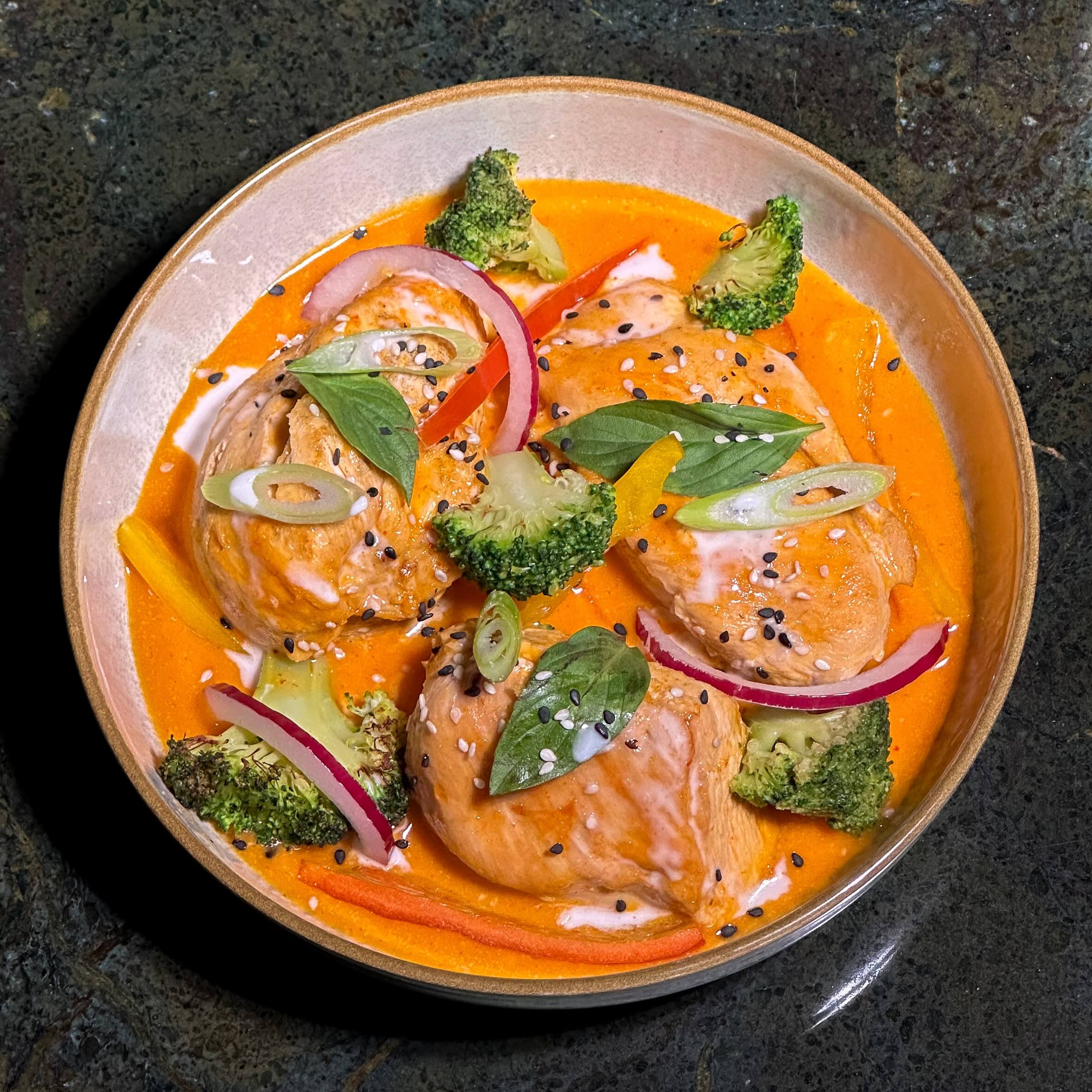 Chicken Red Curry - Spicy Bamboo Thai Monaco — Pad Thai, Bo Bun & Curry Delivery