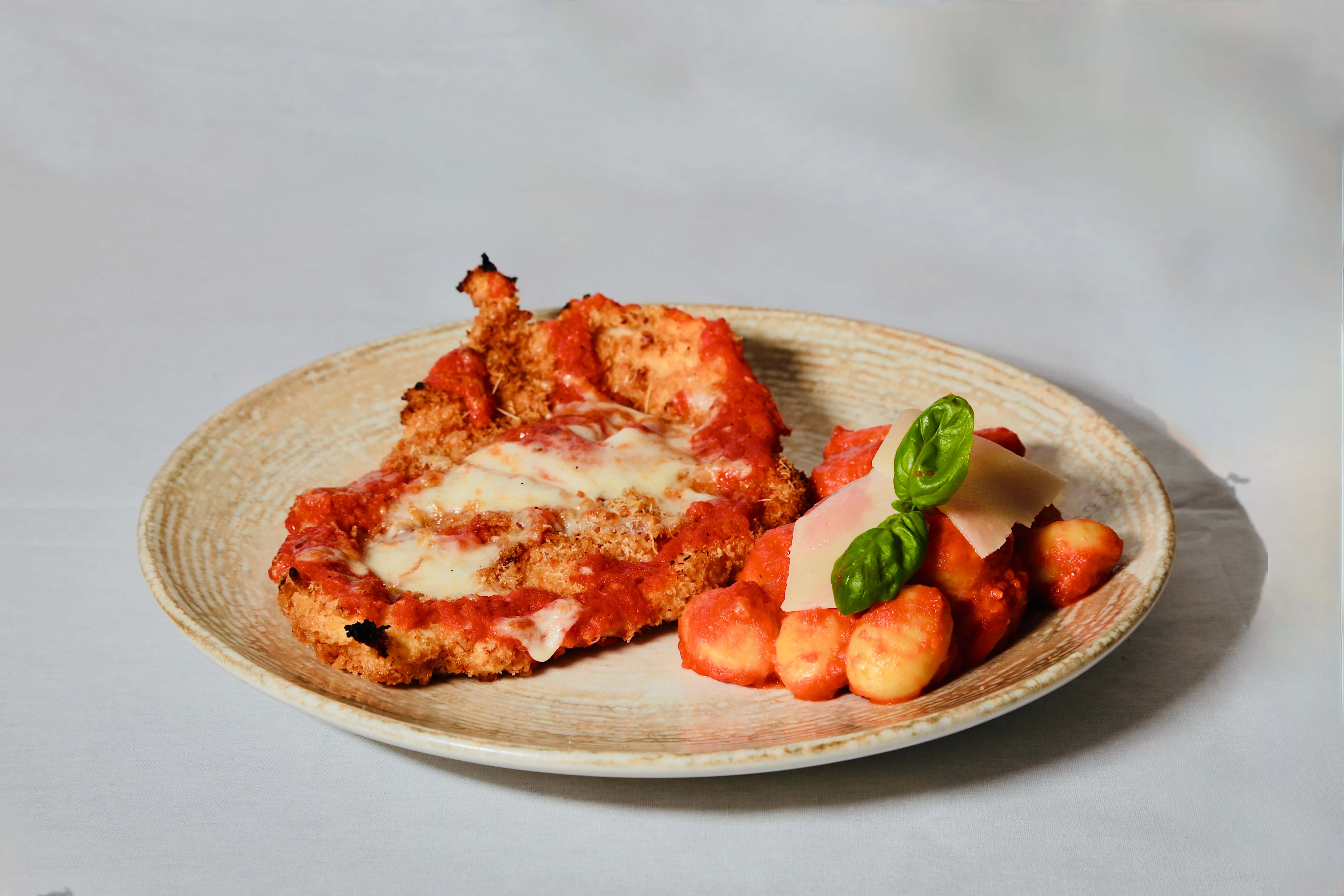 Chicken parmigiana and gnocchi - Mr Val by Il Calcio | Diverse Cuisine Delivery in Monaco, Cap-d'Ail & Beausoleil