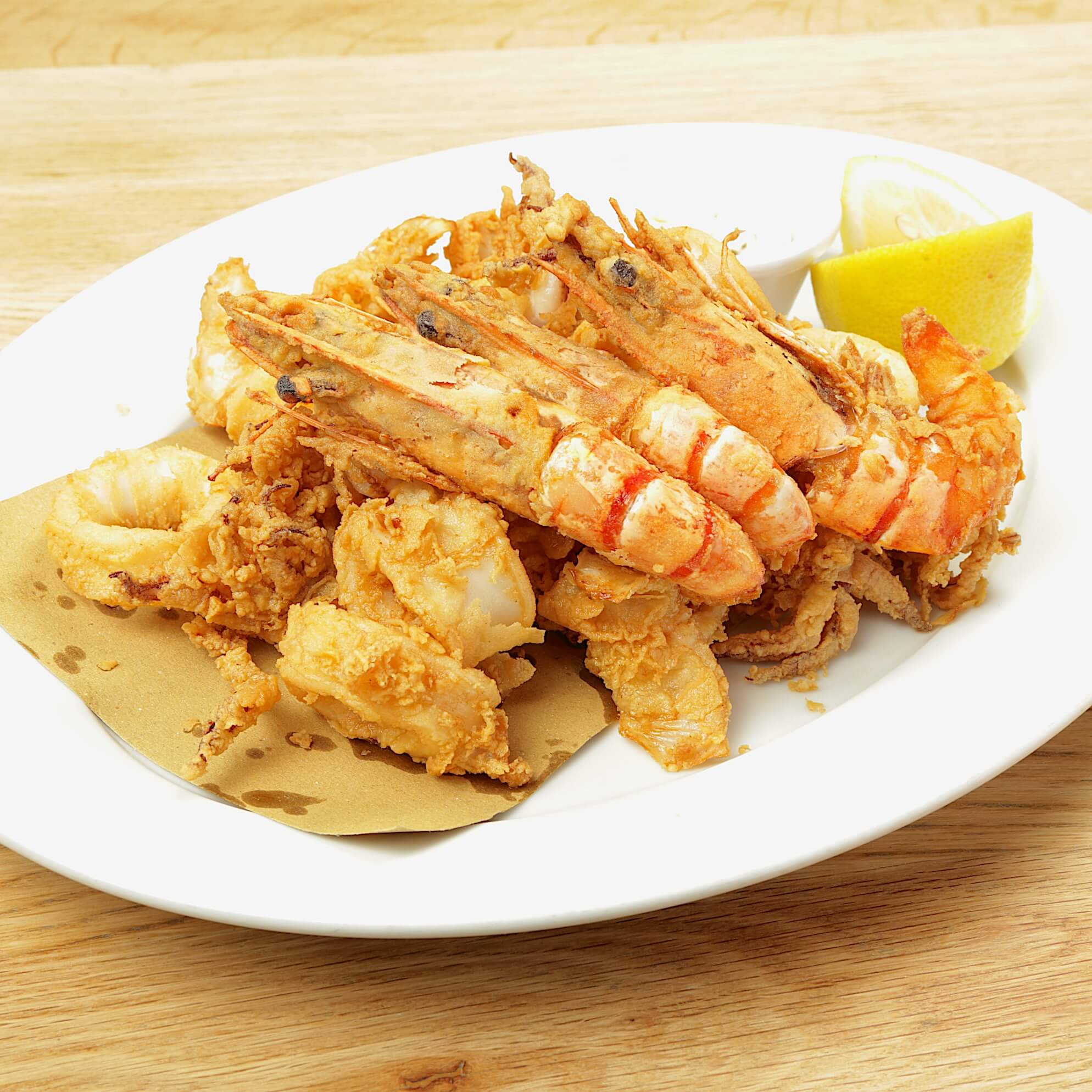 Deep Fried Squid and Prawns - Bella Vita | Italian & French Cuisine Delivery in Monaco, Cap-d'Ail & Beausoleil