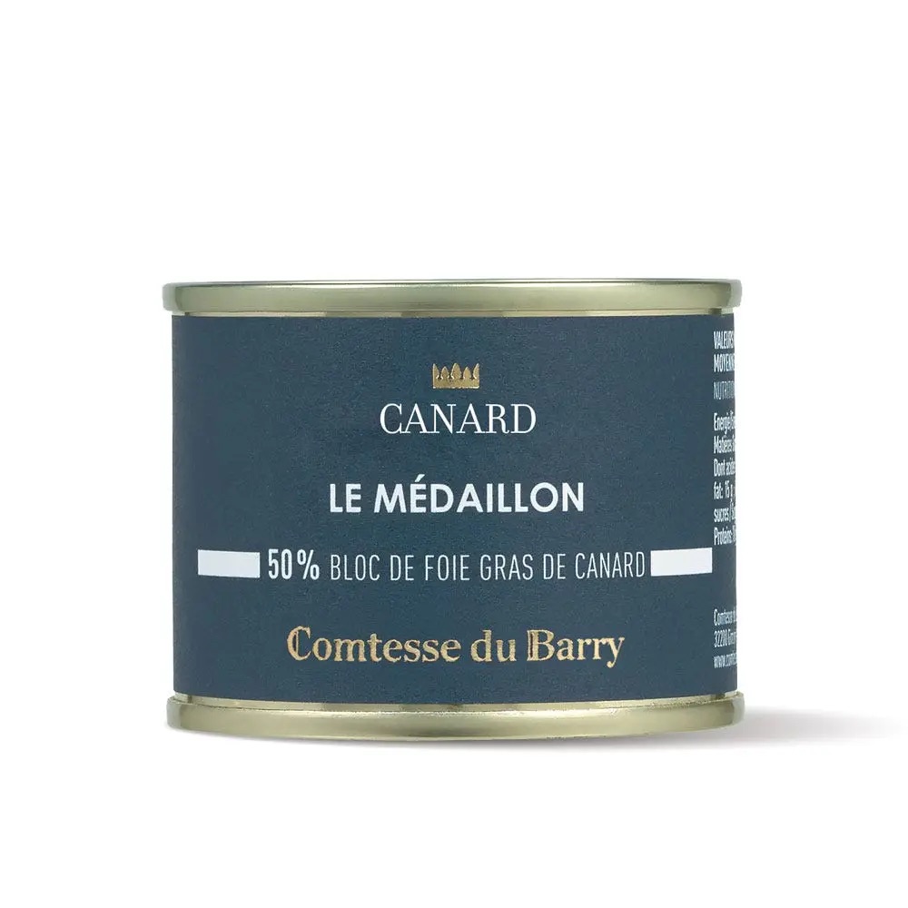 Duck Foie Gras Block Medallion (50%) 65g - Foie Gras Comtesse du Barry