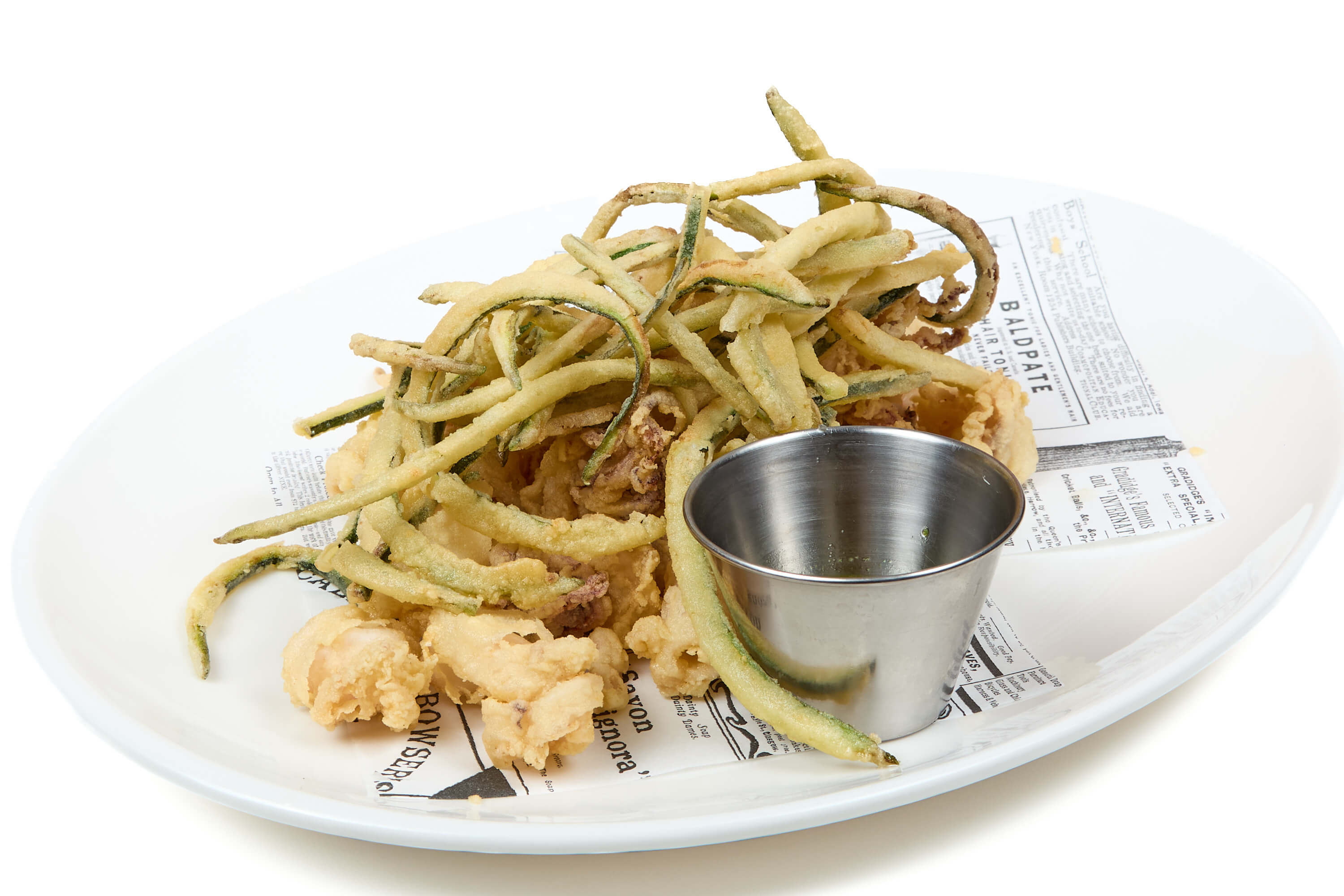 Fried squids and zucchini - La Saliere | Italian & Mediterranean Food Delivery in Monaco, Cap-d'Ail