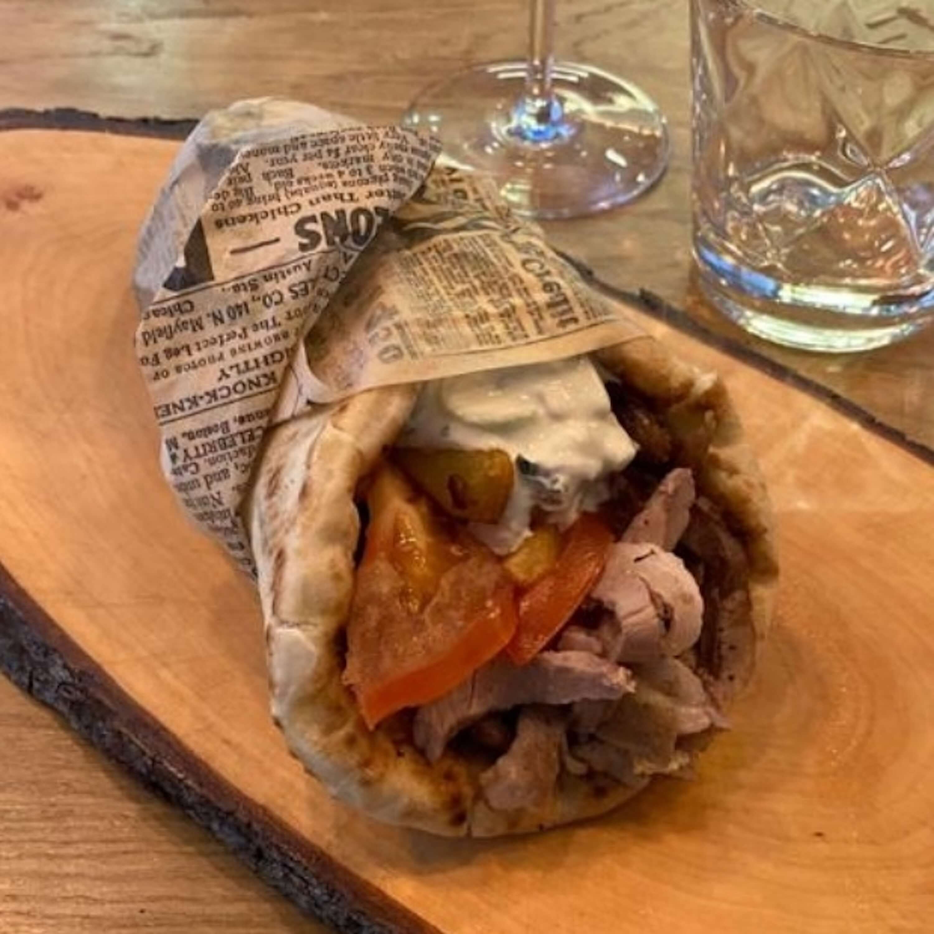 Gyros Pita (Souvlaki) Chicken - YiaYia | Greek Street Food Delivery in Monaco, Cap-d'Ail & Beausoleil