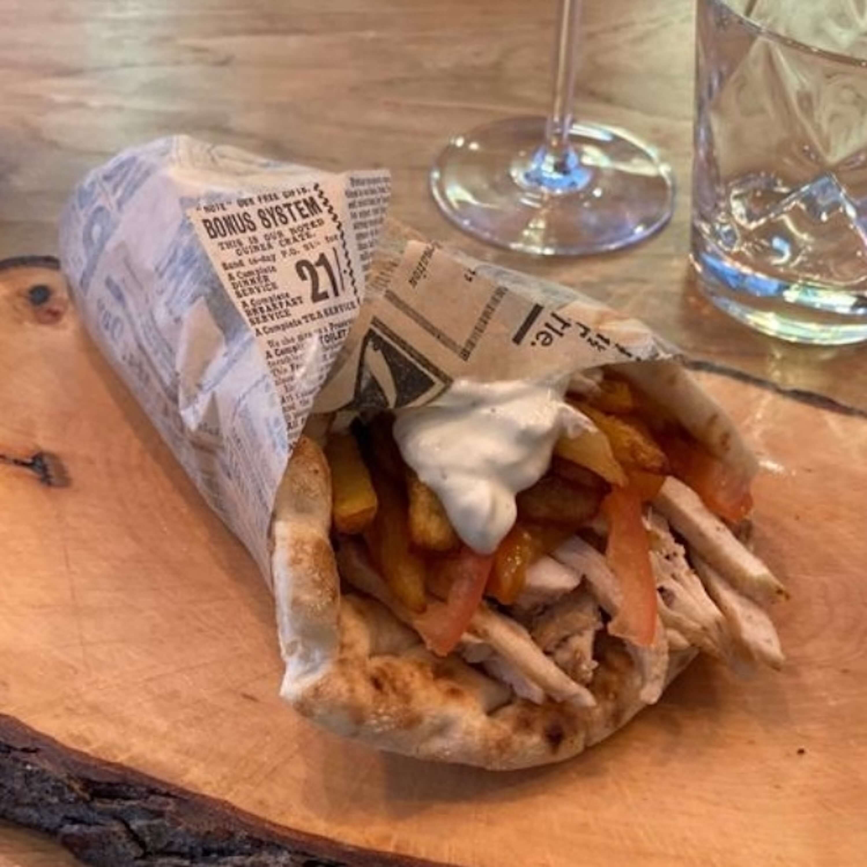 Gyros Pita (Souvlaki) Pork - YiaYia | Greek Street Food Delivery in Monaco, Cap-d'Ail & Beausoleil