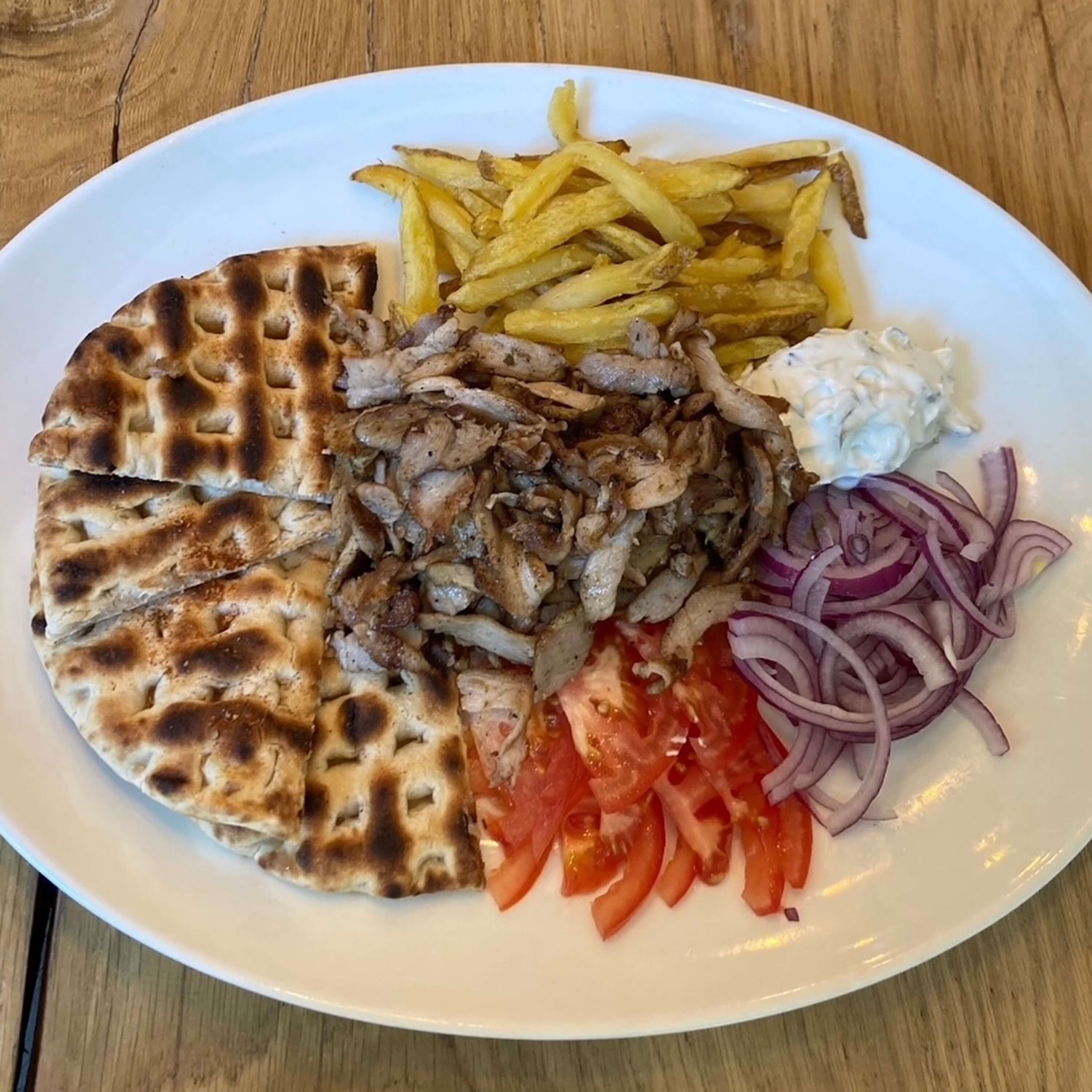 Gyros Pork plate - YiaYia | Greek Street Food Delivery in Monaco, Cap-d'Ail & Beausoleil