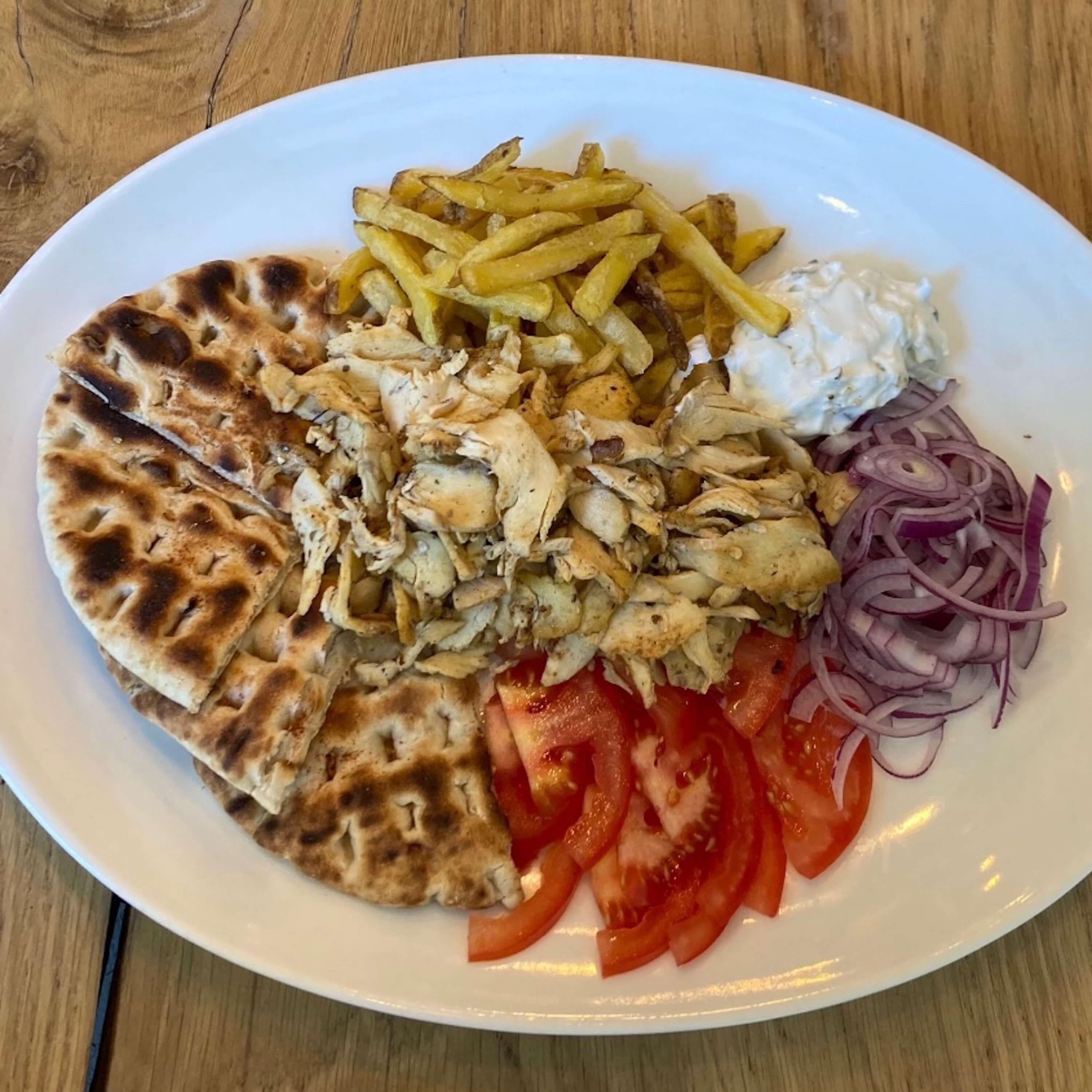 Gyros chicken plate - YiaYia | Greek Street Food Delivery in Monaco, Cap-d'Ail & Beausoleil