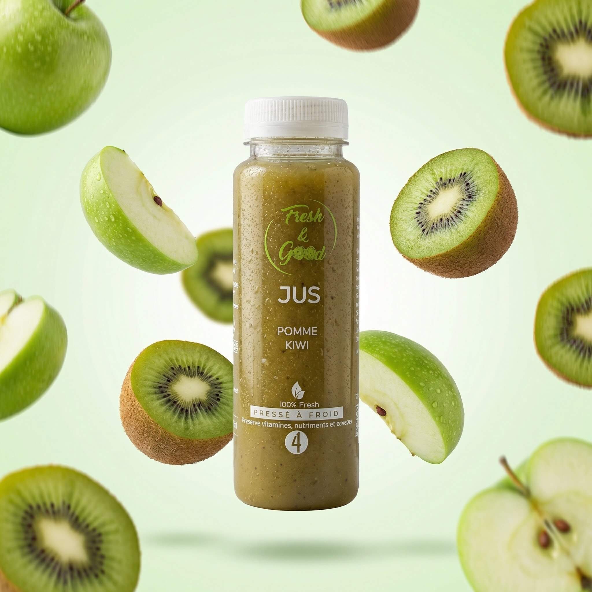 J4 Kiwi 250ml - Fresh&Good Juices Delivery Monaco | Mr Room Service