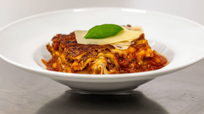 Lasagne bolognese & green salad - Amore Mio | Sandwiches & Salads Delivery in Monaco, Cap-d'Ail & Beausoleil
