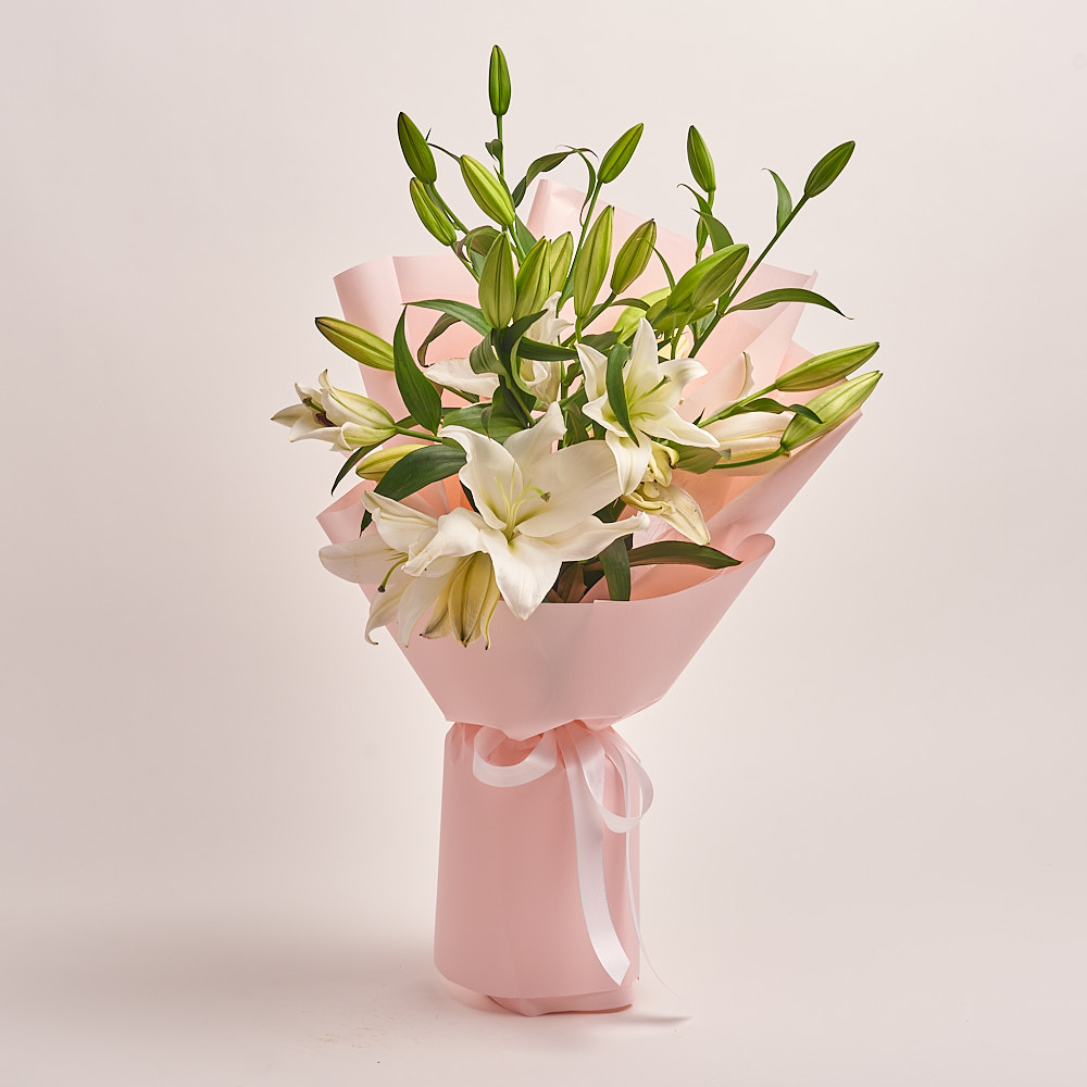 Fragrant Lily Bouquet Casa Blanca - Flower Delivery Monaco | Fresh Bouquets by Mr. Room Service