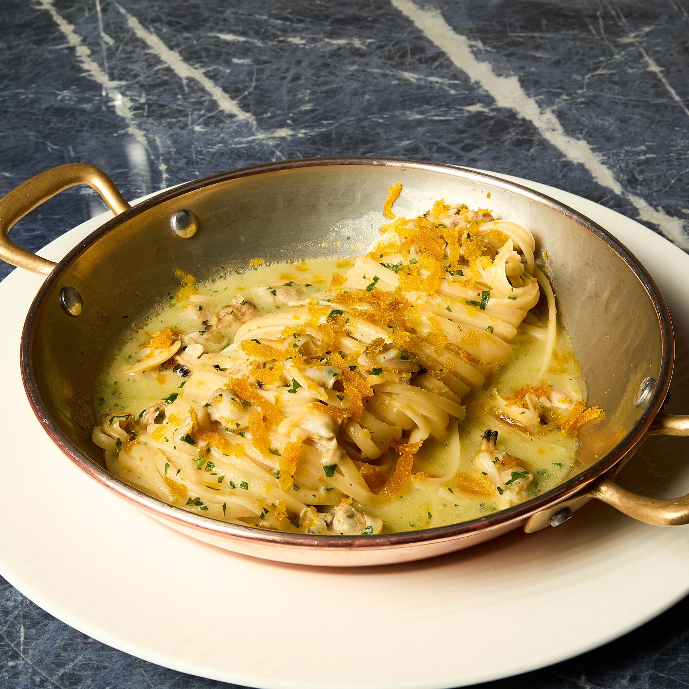 Linguine Clams and Bottarga - Avenue 31 | Mediterranean Cuisine Delivery in Monaco