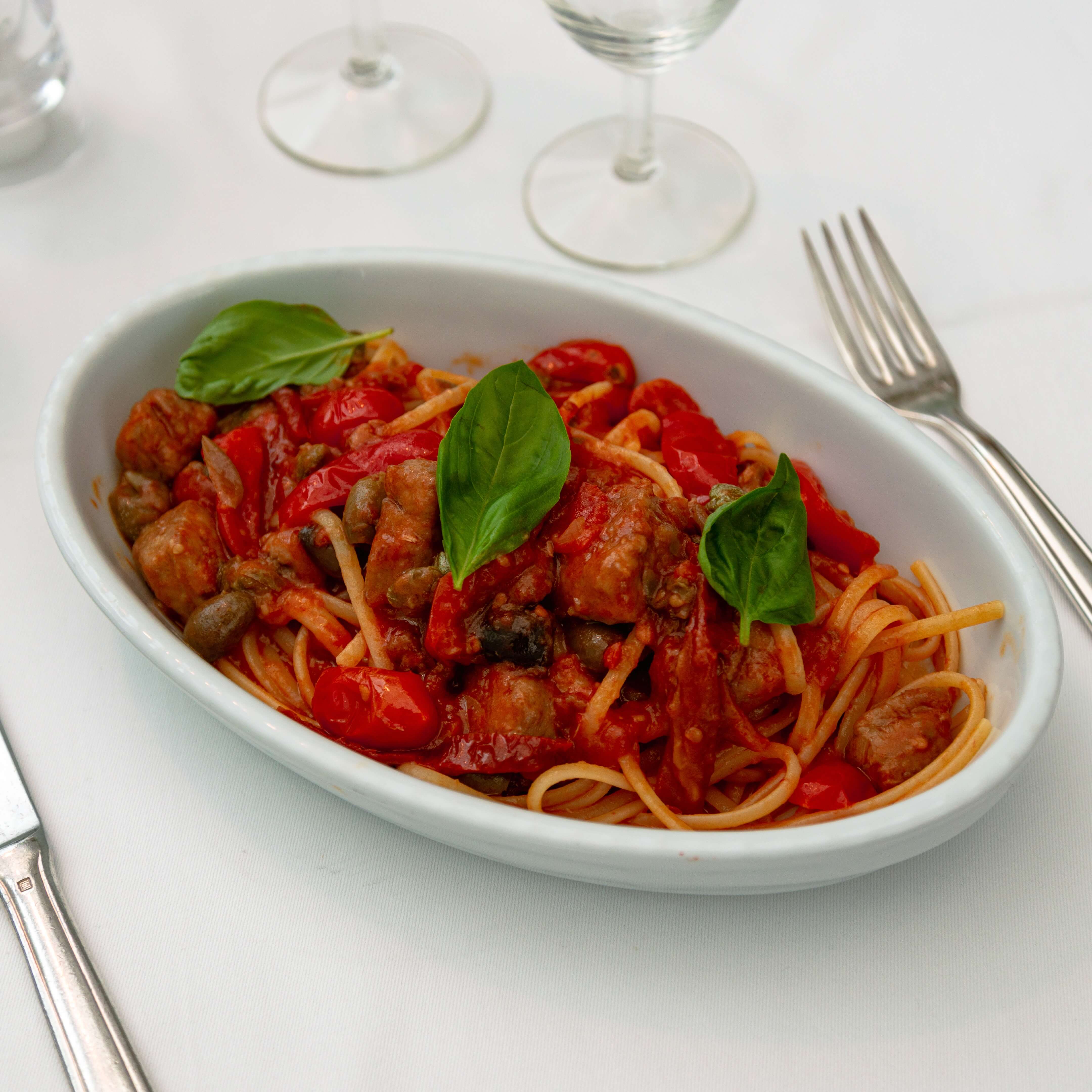 Linguine with Fresh Tuna, Cherry Tomatoes, Black Olives and Capers  - Cipriani | Fine Italian Dining Delivery in Monaco