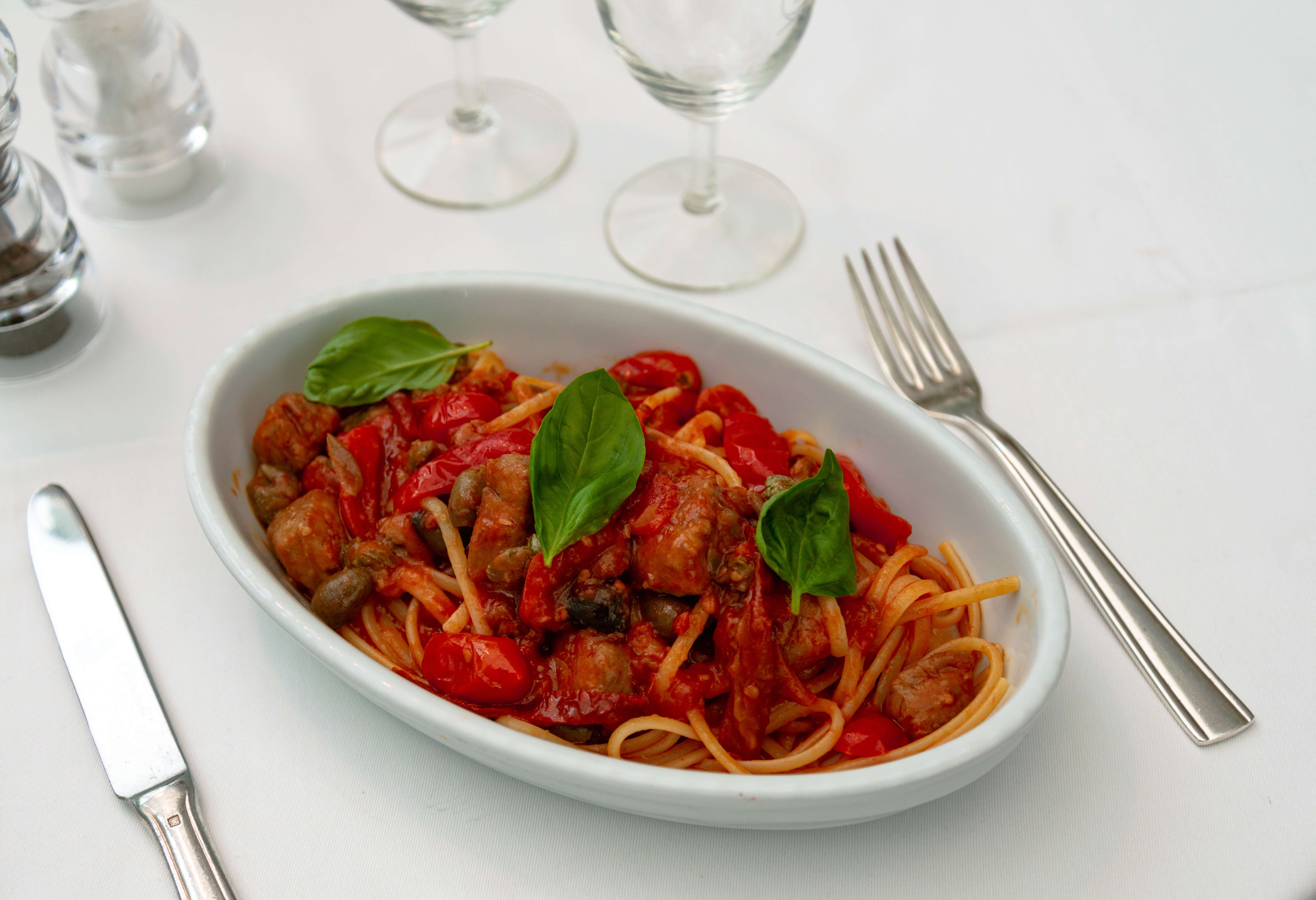 Linguine with Fresh Tuna, Cherry Tomatoes, Black Olives and Capers - Cipriani | Fine Italian Dining Delivery in Monaco