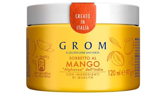Mangue 120ml - Livraison de Glace Grom à Monaco – Gelato Italien en 30 Min | MrRoomService