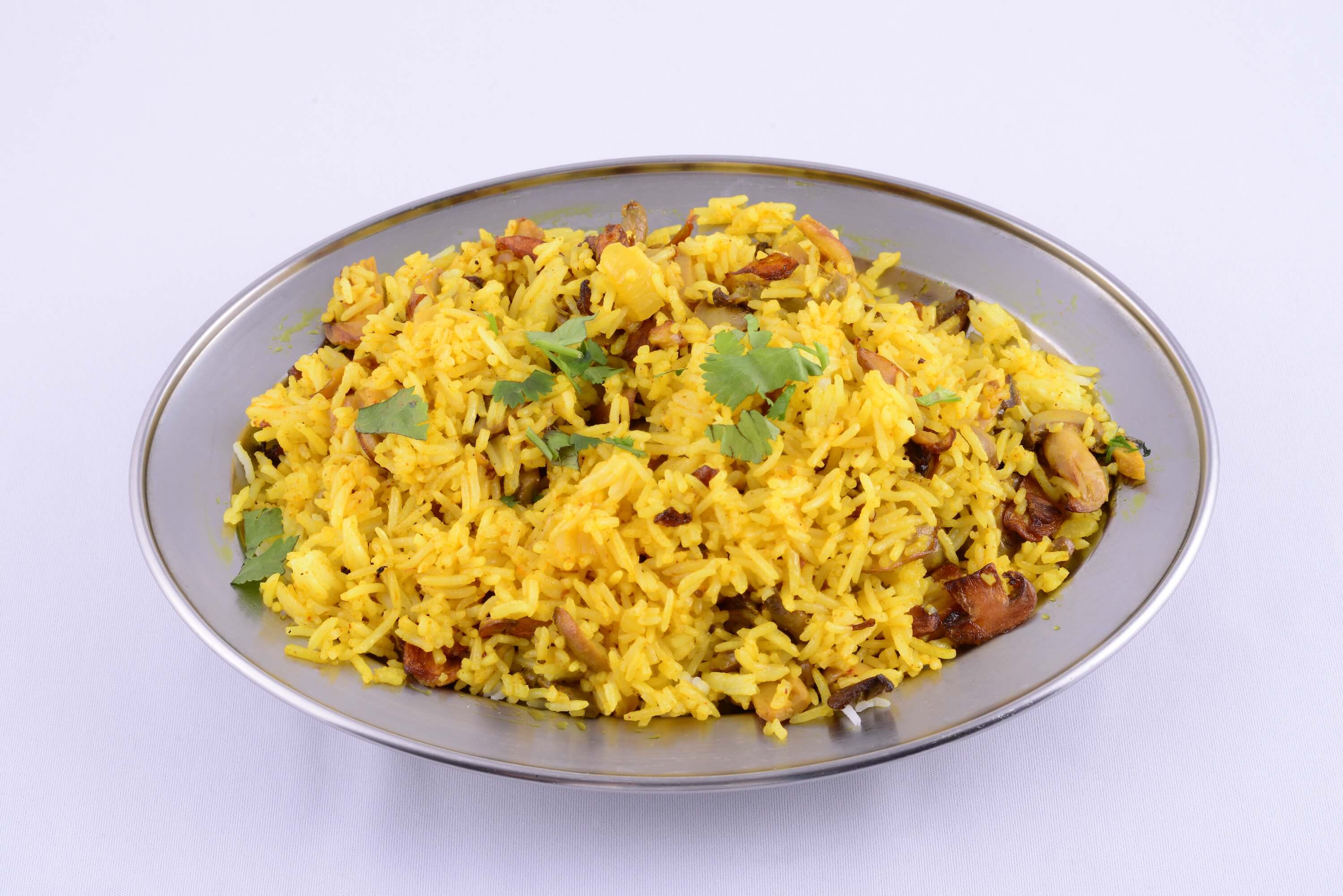 Mushrooms Rice Pilau - Indian | Authentic Indian Cuisine Delivery in Monaco