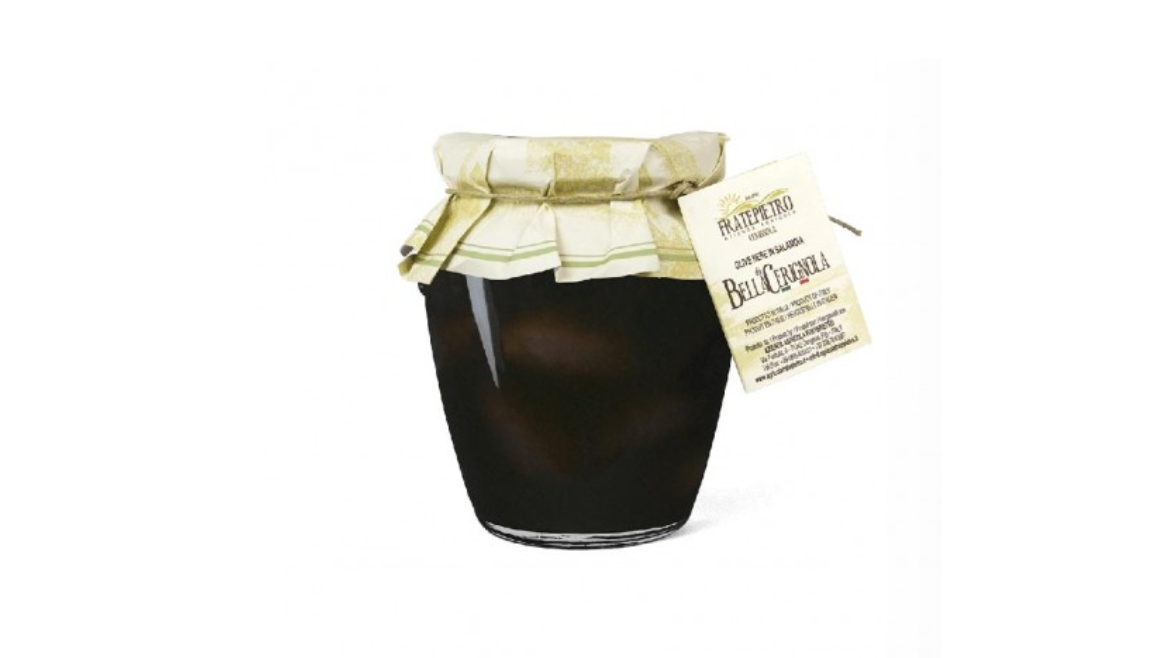 Olives | Black Cerignola Large (with pit) - 550gr Jar - Maison del Gusto delivery in Monaco | Mr. Room Service