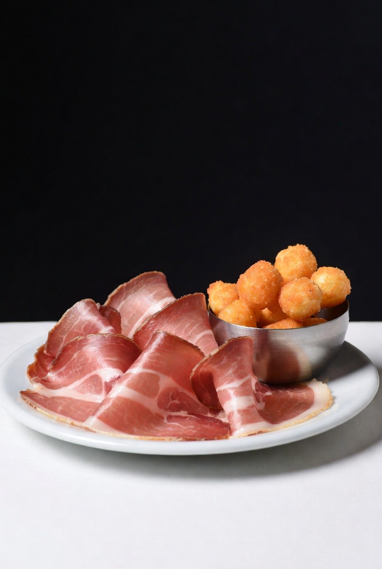 Parma ham and Zeppoline - Via Margherita for Prince Of Venice  | Delivery in Monaco