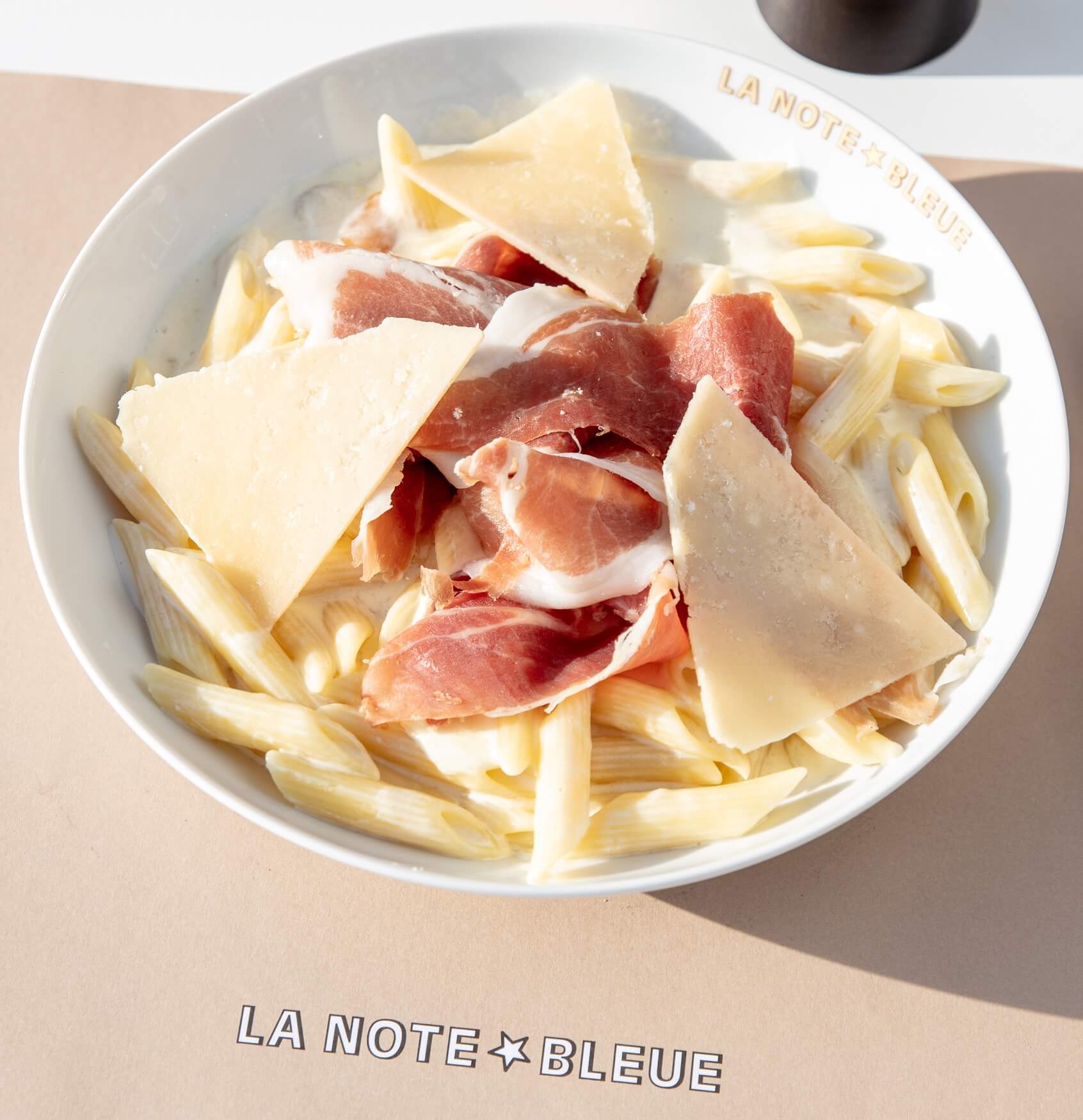 Penne ‘Black Angus’ bresaola & scamorza - La Note Bleue | Beachside Dining Delivery in Monaco