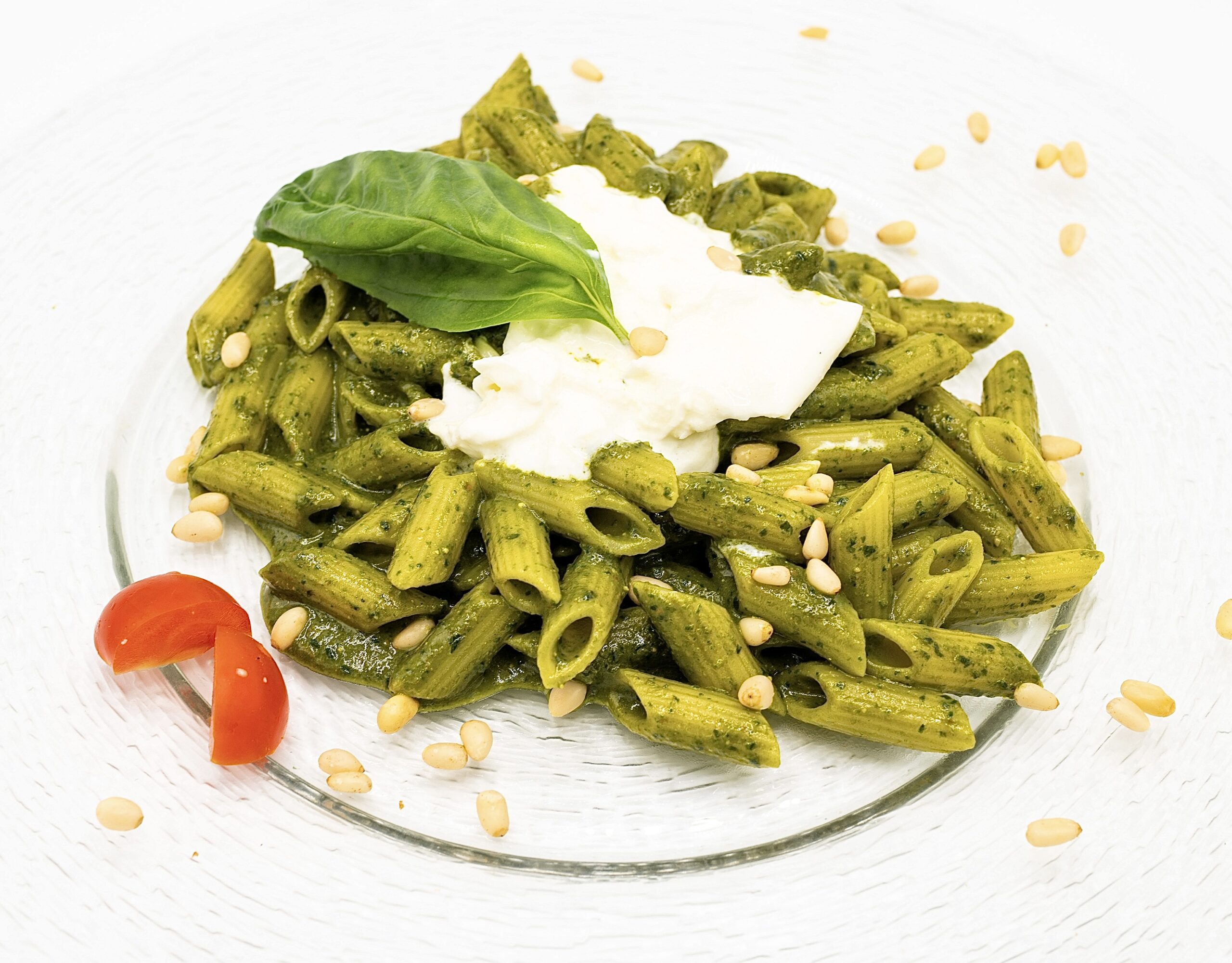 Penne with homemade pesto - Bubble Bar Monaco — breakfast, burgers, pizza & pelmeni delivery