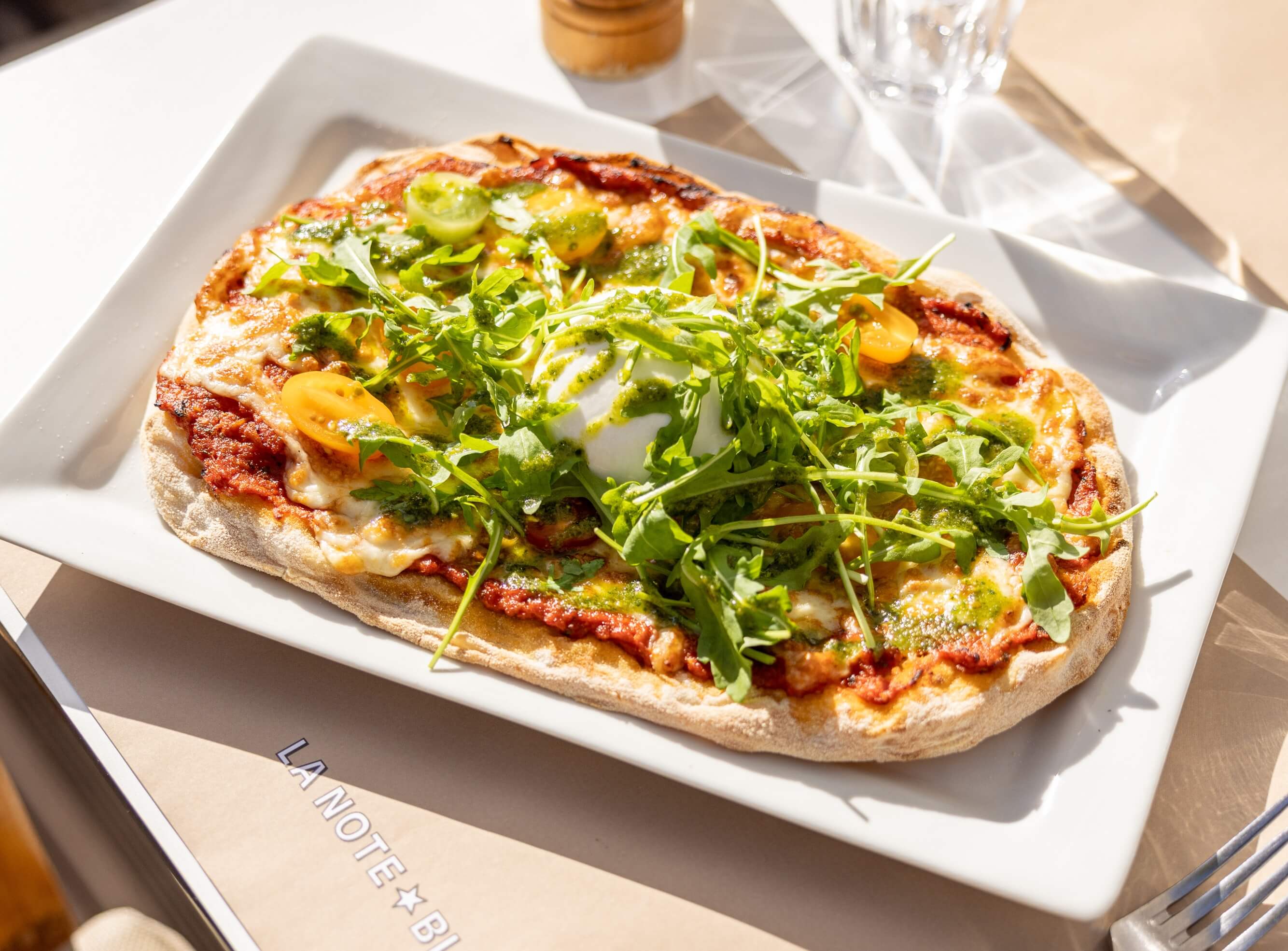 Pinsa Romana Fior di latte - La Note Bleue | Beachside Dining Delivery in Monaco