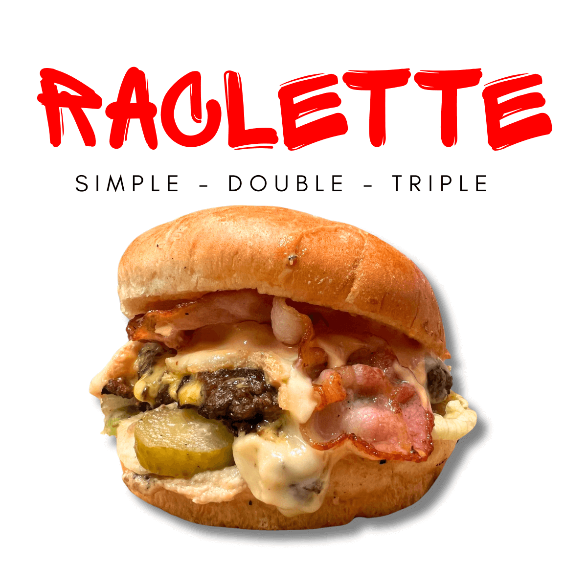 Raclette Burger Combo + Fresh Fries + Drink - Smash | Delivery in Monaco