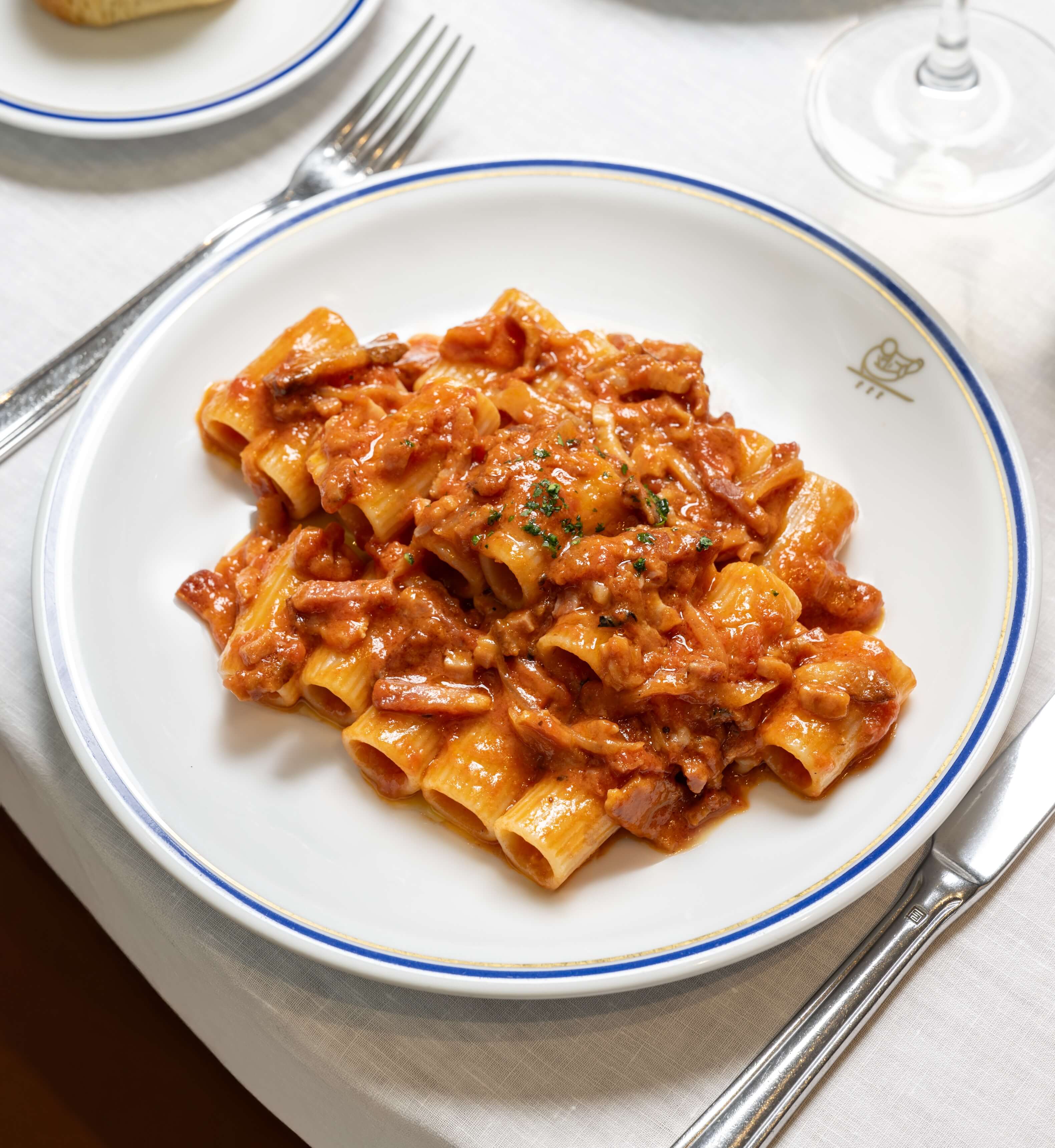 Rigatoni all' Amatriciana - Cipriani | Fine Italian Dining Delivery in Monaco