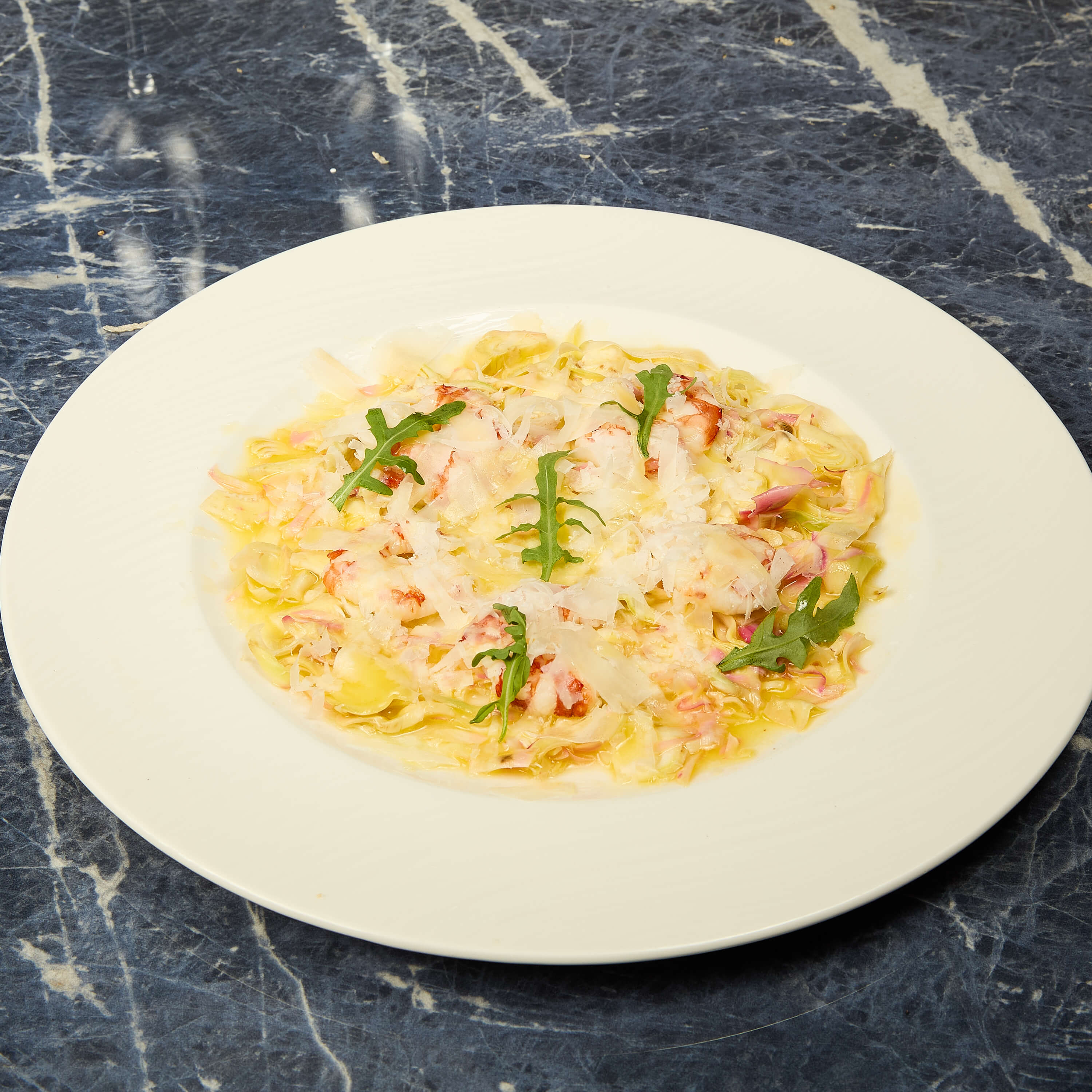 Salad Artichokes, Shrimps and Parmesan cheese - Avenue 31 | Mediterranean Cuisine Delivery in Monaco