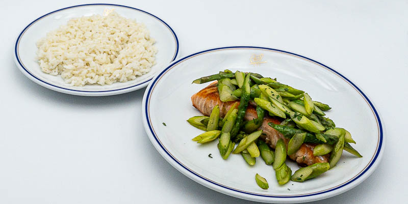 Salmon and asparagus - Odéon Café by Cipriani | Gourmet Italian Delivery in Monaco