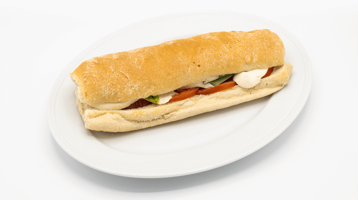 Sandwich - Tomatoes, mozzarella, basil - Amore Mio | Sandwiches & Salads Delivery in Monaco, Cap-d'Ail & Beausoleil