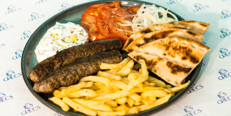 Assiette Soutzoukaki - Chez Les Grecs | Livraison Cuisine Grecque à Monaco, Cap-d'Ail & Beausoleil