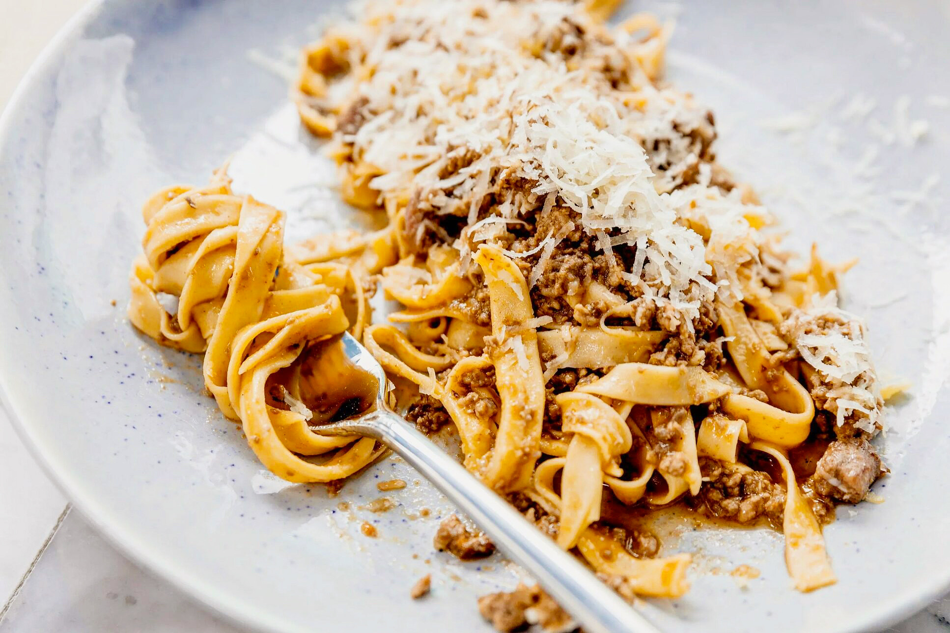 Tagliatelle with homemade bolognaise sauce - Bubble Bar Monaco — breakfast, burgers, pizza & pelmeni delivery
