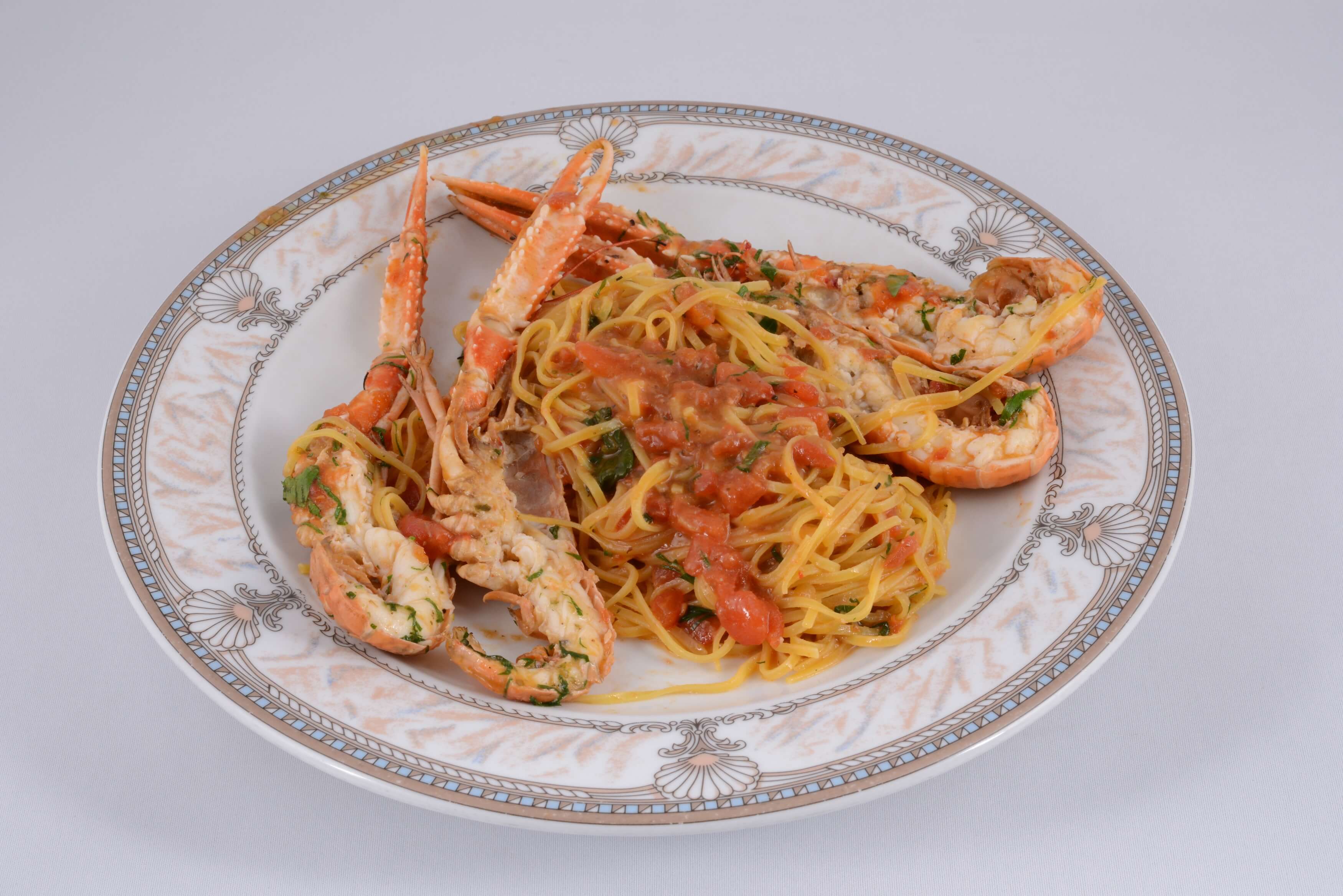 Tagliolini with Scampi - Le Sans Souci | French Cuisine Delivery in Monaco