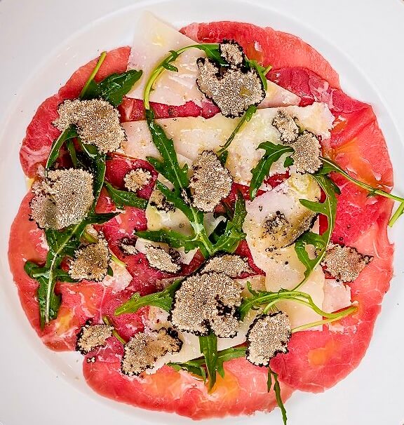 Truffle carpaccio - Bubble Bar Monaco — breakfast, burgers, pizza & pelmeni delivery
